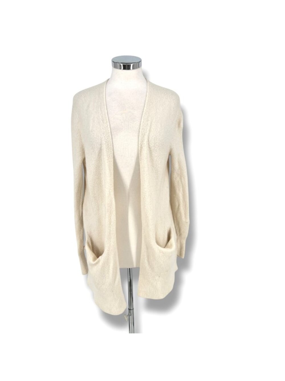 Madewell Kent Cream Open Front Cardigan Sweater Pockets Size Small Cozy Cottage